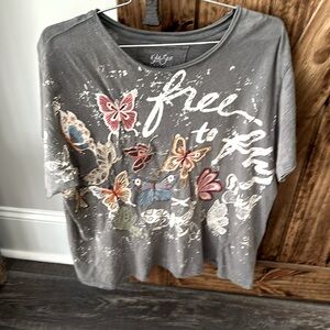 Kyla Seo embroidered T-shirt.  Size medium